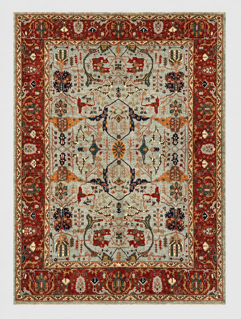 Hand-Knotted Vegetable Dye Sultanabad Rug from Pakistan, 9' 2" x 12'