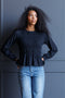 Long Sleeve Smocked Tee