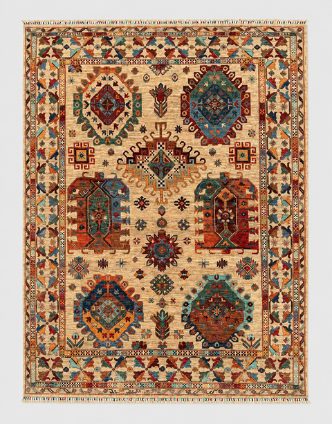 Hand-Knotted Vegetable Dye Heriz Rug from Pakistan, 8' 3" x 10'