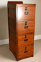 Mission Solid Oak 4 Drawer File Cabinet - Michaels Cherry