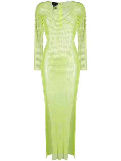Santa Brand Rhinestones embellished long dress