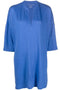 Majestic 3/4 Sleeve Linen Blend Tunic Dress