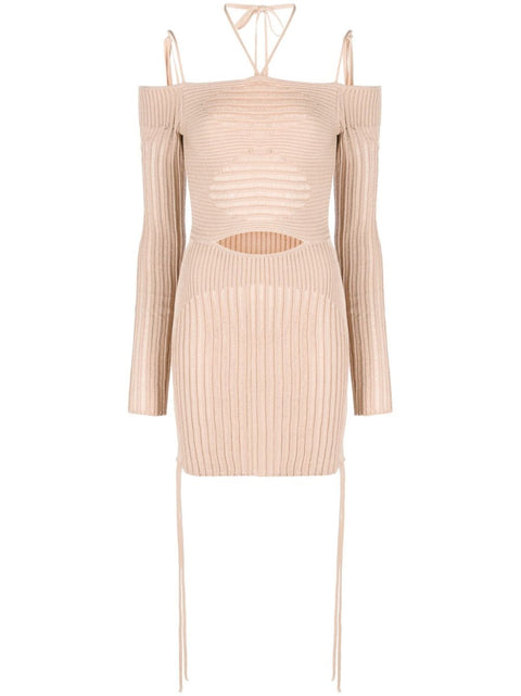 AndreĀdamo AndreÄdamo Knit ribbed mini dress