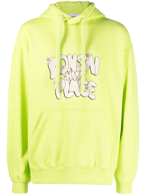 Bonsai Printed cotton hoodie