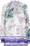 F.R.S . High neck printed silk blouse