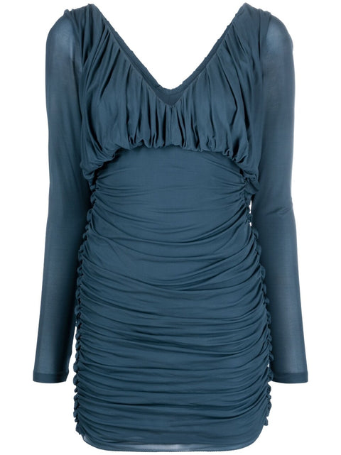 Saint Laurent draped mini dress