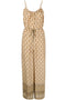 Gold Hawk Printed silk jumpsuit