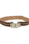 Exquisite J Striped raffia belt