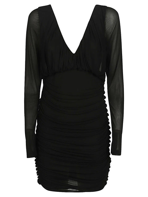 Saint Laurent Short dress with V-neck