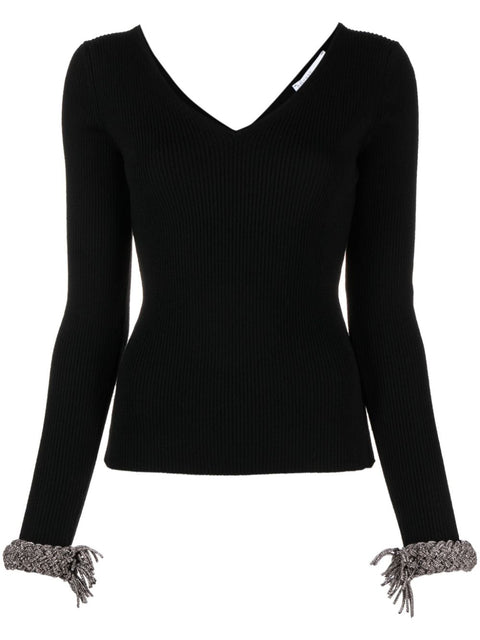Giuseppe Di Morabito Crystal embellished wool top