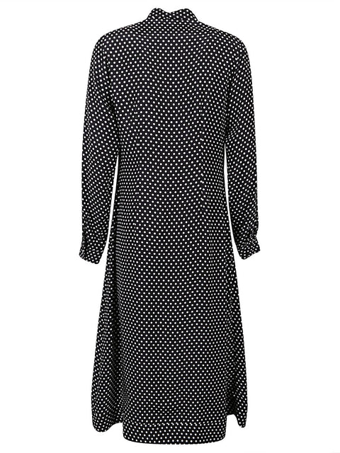 Crida Polka dot silk midi dress