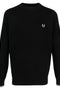 Fred Perry Conscious Criteria page Logo cotton crewneck jumper