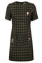 5Progress Houndstooth wool blend short dress
