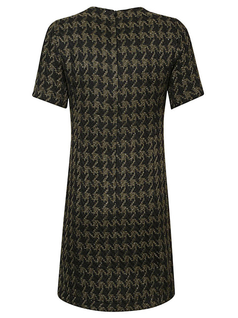 5Progress Houndstooth wool blend short dress