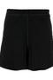 Ganni logo-patch shorts