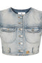 Courreges Pre Denim cropped vest