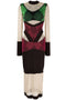Marine Serre Regenerated lozenge-knit midi dress
