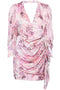 Iro Floral print silk short dress