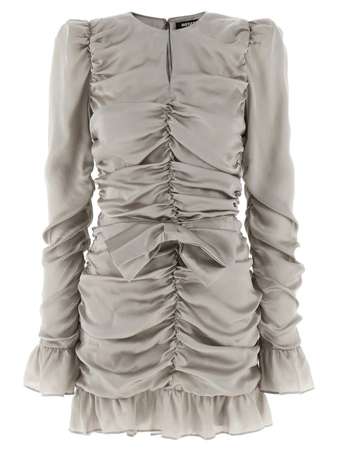 Rotate Birger Christensen Ls Mini Bow Dress