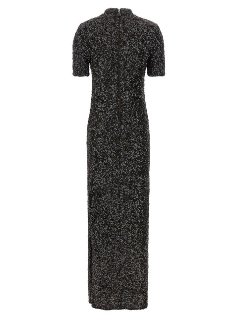 Rotate Birger Christensen Sequins Maxi Slit Dress