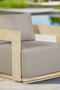 Eclipse Outdoor Solid Teak Wood Chair Natural Look - Gray Fabric