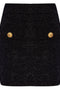 Balmain High-waisted bouclé miniskirt