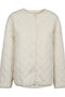 Sandbeige Quilted nylon jacket
