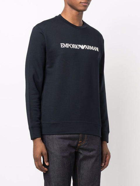 Emporio Armani Modal-blend sweatshirt with logo print