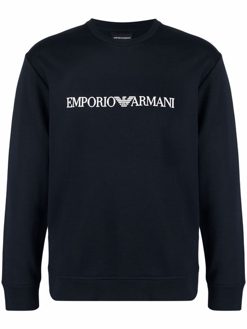 Emporio Armani Cotton Blend Crewneck Sweatshirt