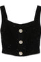 Balmain Black Sleeveless Tops