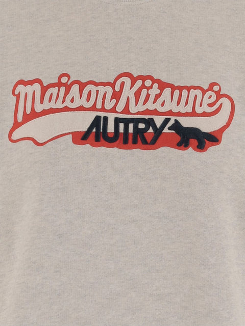 Autry X Maison Kitsune Logo cotton sweatshirt