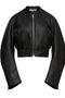 MM6 Maison Margiela Leather effect bomber jacket
