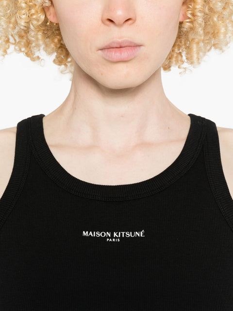 Maison Kitsuné Maison Kitsuné Logo cotton tank top