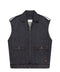 Courreges Denim sleeveless bomber jacket