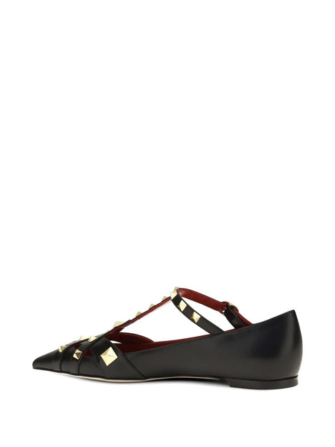 Valentino Garavani Studdy Leather Ballet Flats