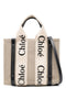 Chloé Chloe Woody Small Linen Tote Bag