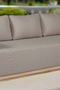 Eclipse Outdoor Solid Teak Wood Sofa Natural Look - Gray Fabric