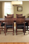 Mission 70" Solid Oak Dining Table Set with 6 Slat Back Chairs