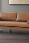 Alessandra Modern Contemporary Eco Leather Sofa - Light Brown
