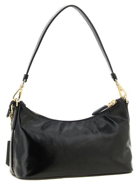 Black Mini Prada Re-edition Shoulder Bag
