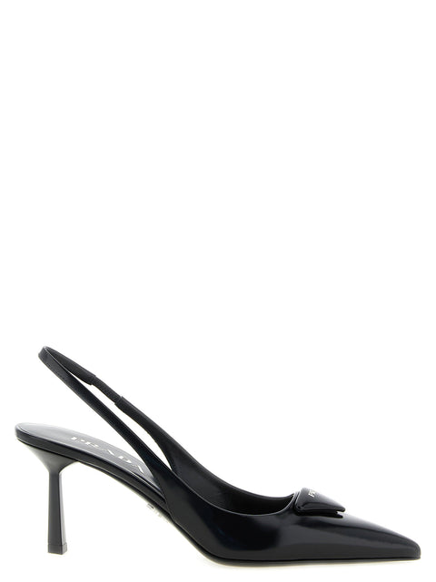 Prada Brushed Leather Slingback