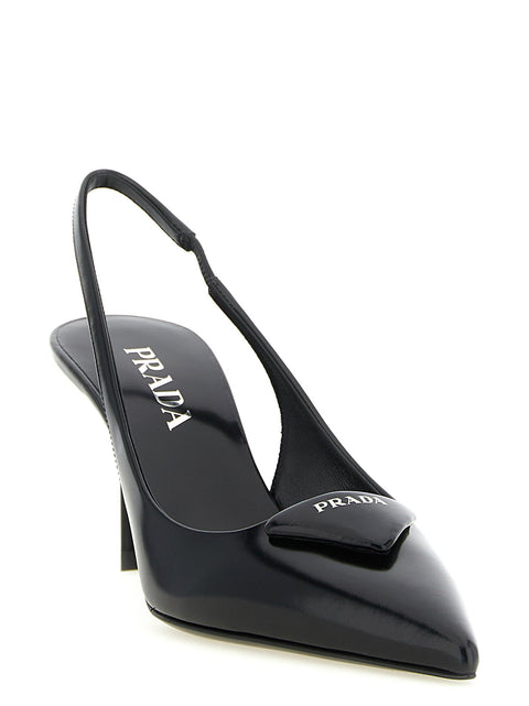 Prada Brushed Leather Slingback