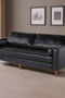 Cosmic Modern Contemporary Leather Sofa - Black