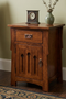 Mission Style Solid Quarter Sawn Oak Keyhole Nightstand