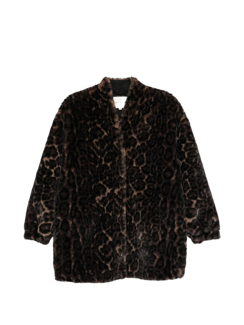 Apparis Leopard Faux-Fur Jacket
