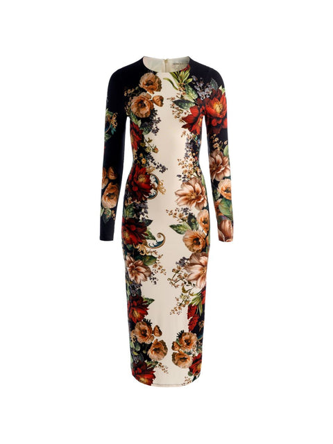 Alice + Olivia Delora Printed Midi Dress