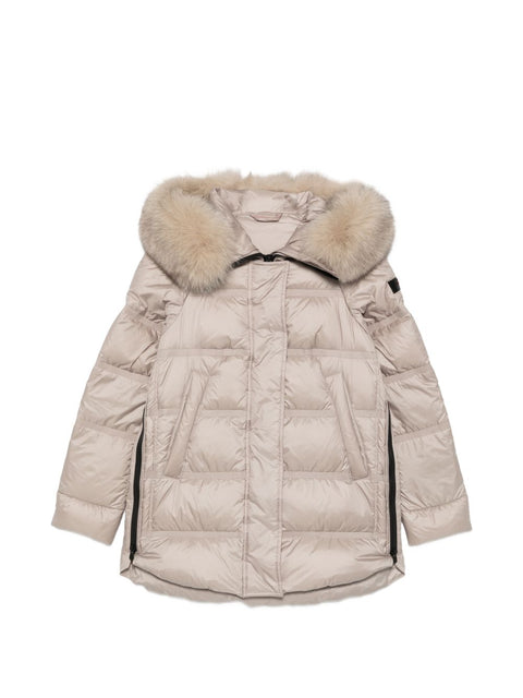Peuterey Fur-Trim Hooded Quilted Jacket