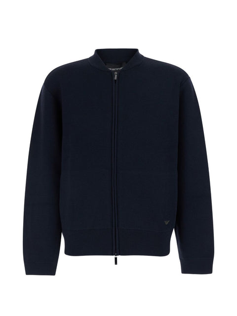 Emporio Armani Wool Zipped Cardigan