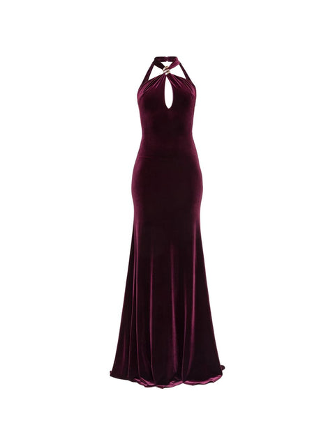 NISSA Velvet maxi dress