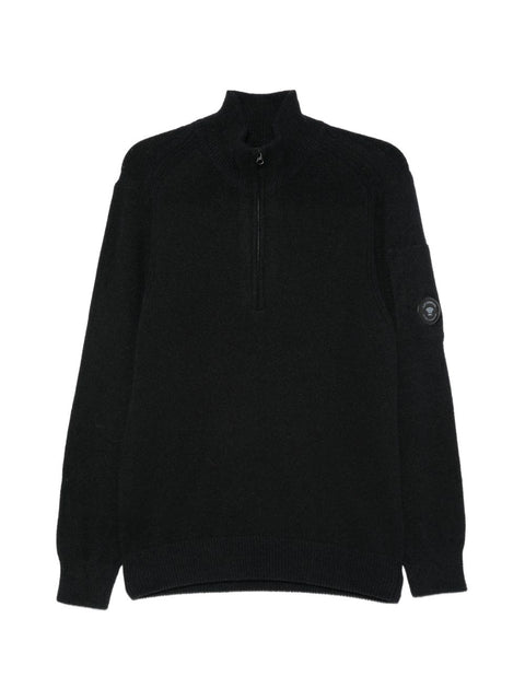 C.P. Company Lens Detail Quarter-Zip Sweater